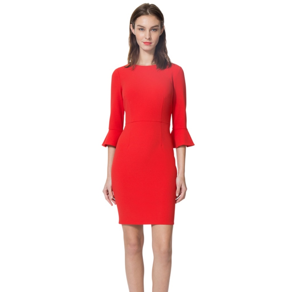 Donna Morgan ¾ Bell Sleeve Sheath Dress